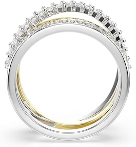 Amazon.com: Swarovski Hyperbola ring, Mixed cuts, clear, Mixed