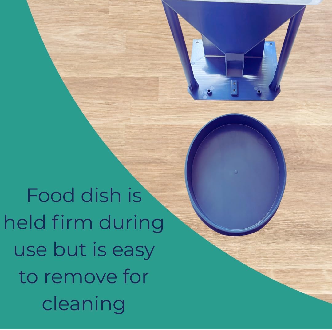 Precision XL Automatic Large Dog Feeder, 30 lb Storage Capacity, Program up to 4 timed Meals/Day with Smartphone, JAM-Free (Royal Blue)