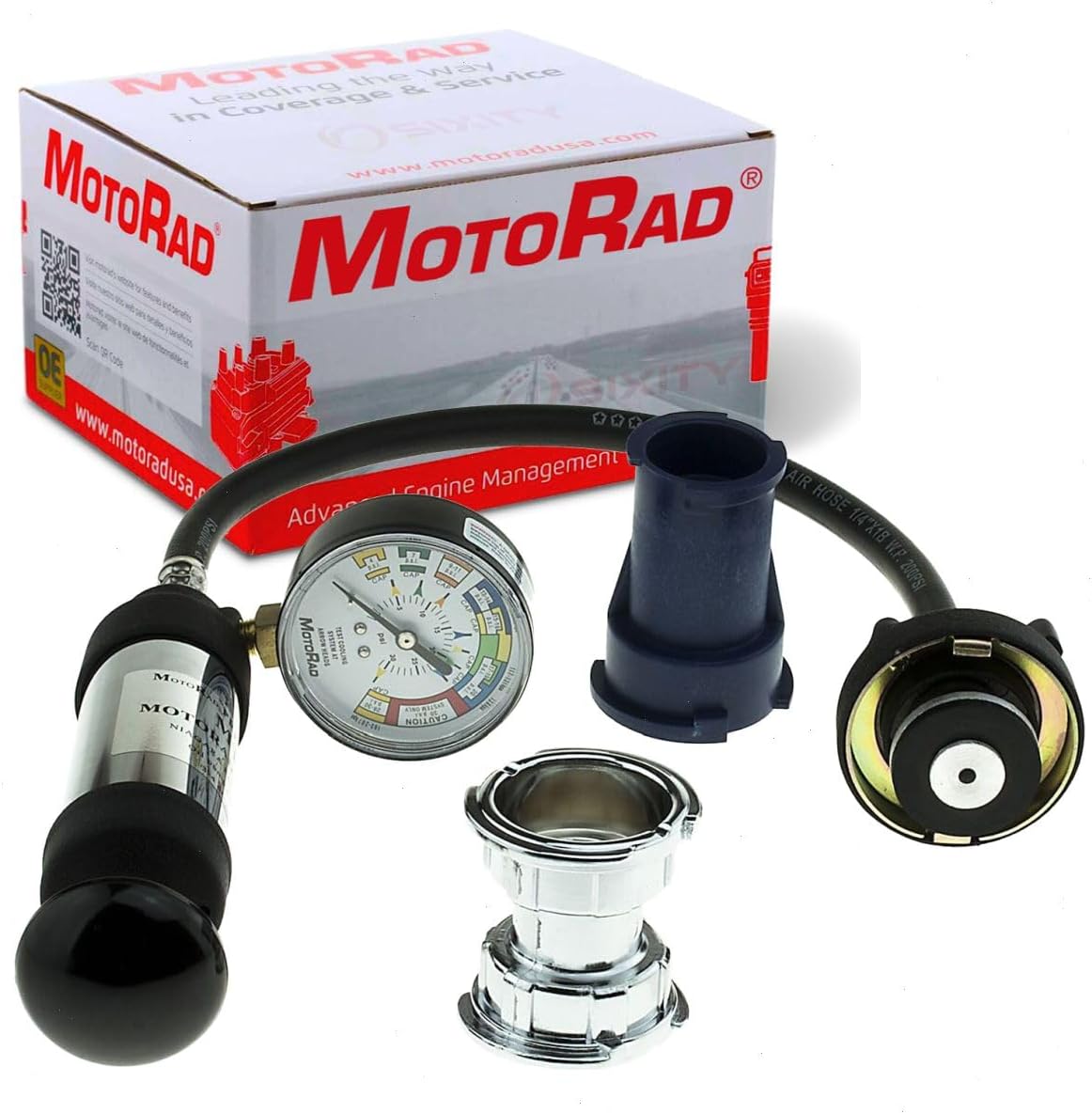 MotoRad Coolant System Pressure Tester compatible with Toyota 4Runner 1984-2015