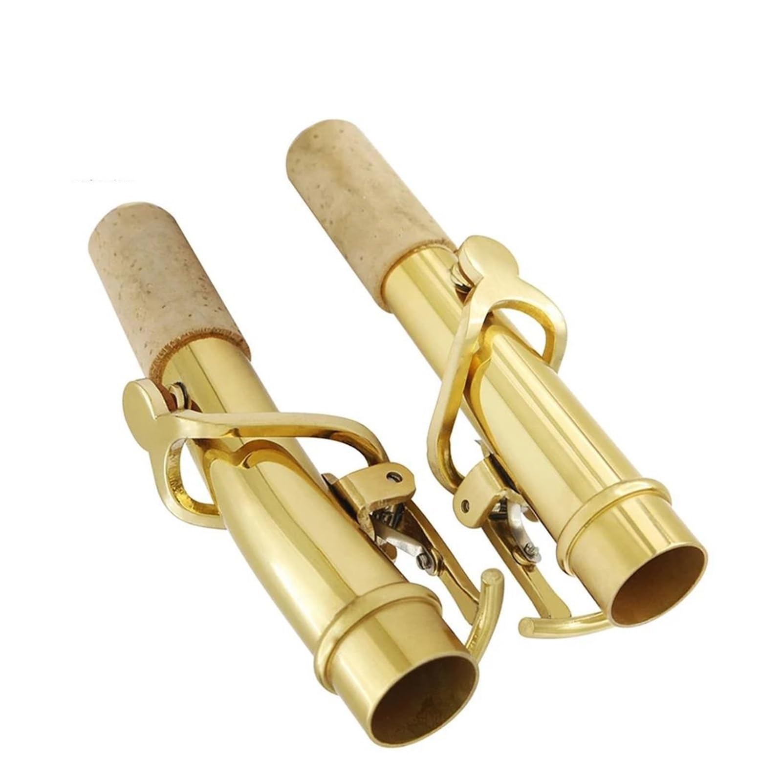 Kit de Accesorios saxofón 2 Unids/set Soprano Recto Cuello De Saxofón Lacado Dorado Material DE LATÓN 16,7mm Accesorio De Instrumento De Viento De Madera