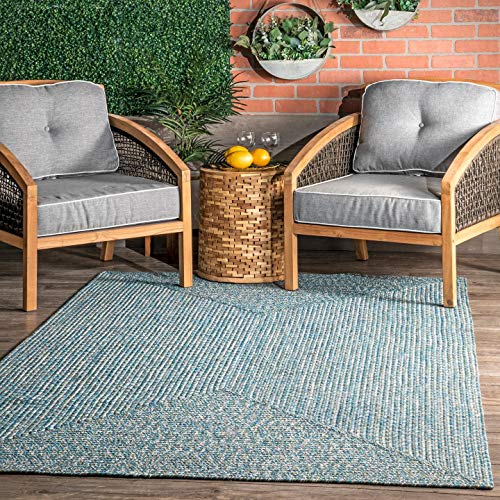 nuLOOM Lefebvre Braided Indoor/Outdoor Area Rug, 3' x 5', Charcoal