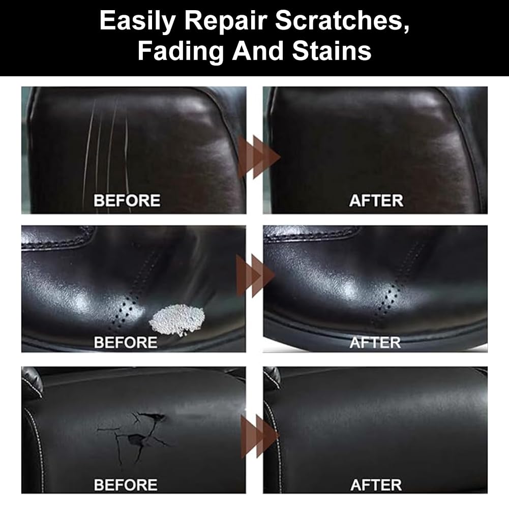 Restaurador Relleno de Cuero,Reparación de Cuero,Masilla Reparación de Cueros,Crema Reparación de Cuero,Cuero Liquido Reparador,Gel Reparación Cuero,para Sofás,Asientos de Automóviles,Zapatos