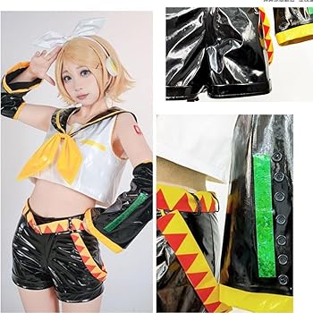 Amazon.co.jp: [Picksoco] ウィッグ付 鏡音 リン・鏡音レン コスプレ