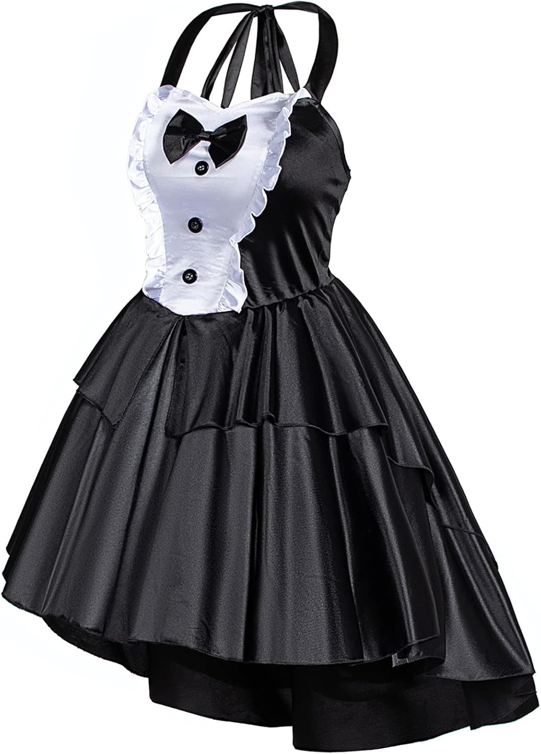 Classic Women Fancy Bunny Costume Girl Dress Tuxedo Style Black Dress Cosplay Costume Tail Ears Stockings Gloves Set - Image 3