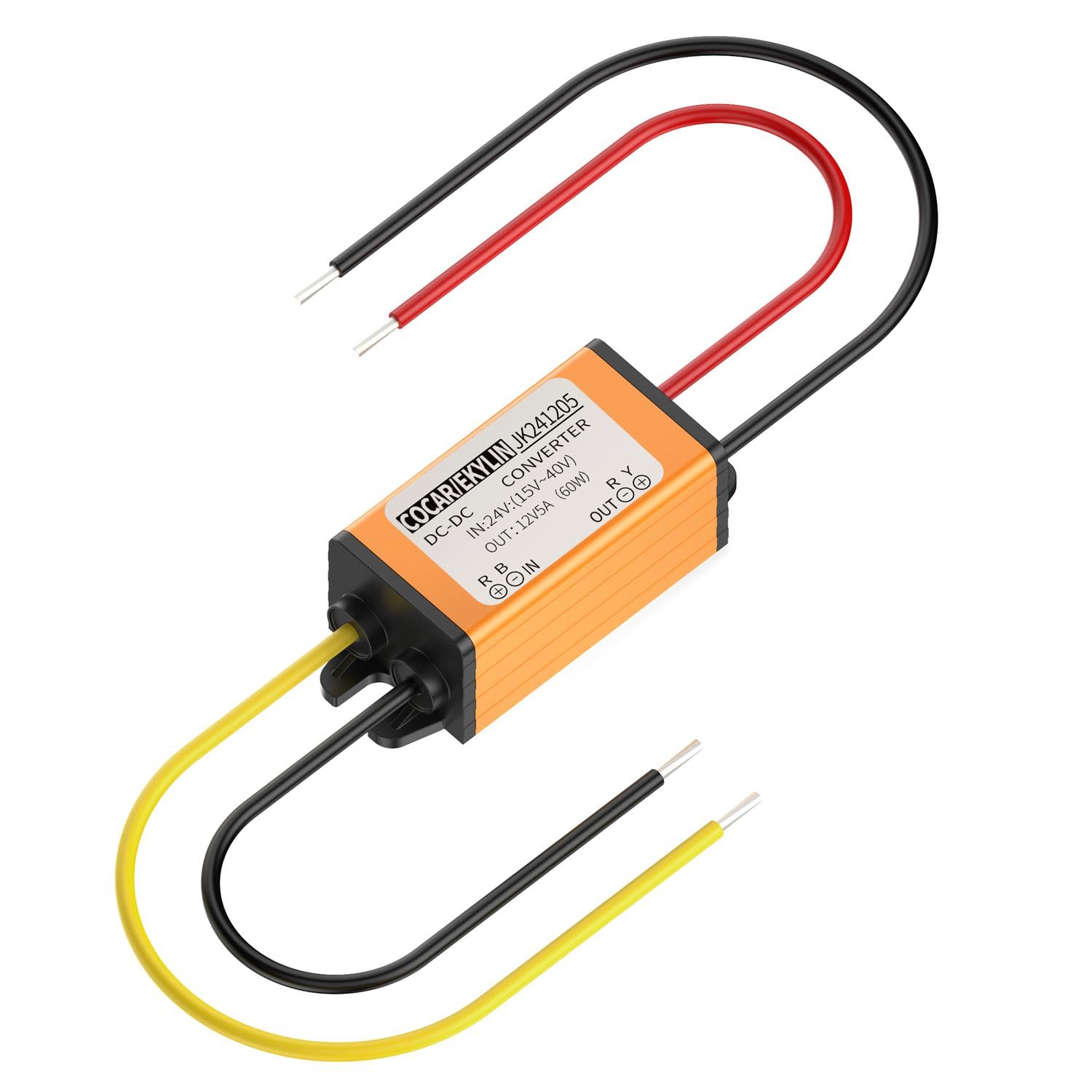 more safe 18v to 12v step down converter - 5a 60w dc to dc converter with output overcurrent protection for golf cart, truck, vehicle, boat (accepts 15-40v inputs)