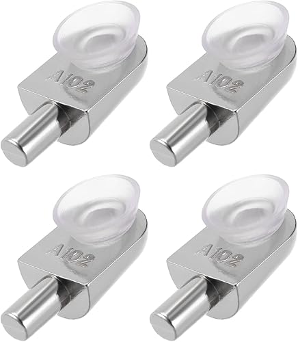 METALLIXITY Pinzas de soporte para estante (para 0.354 in de grosor), 4 unidades, clips de vidrio ajustables de aleación de zinc, soporte de