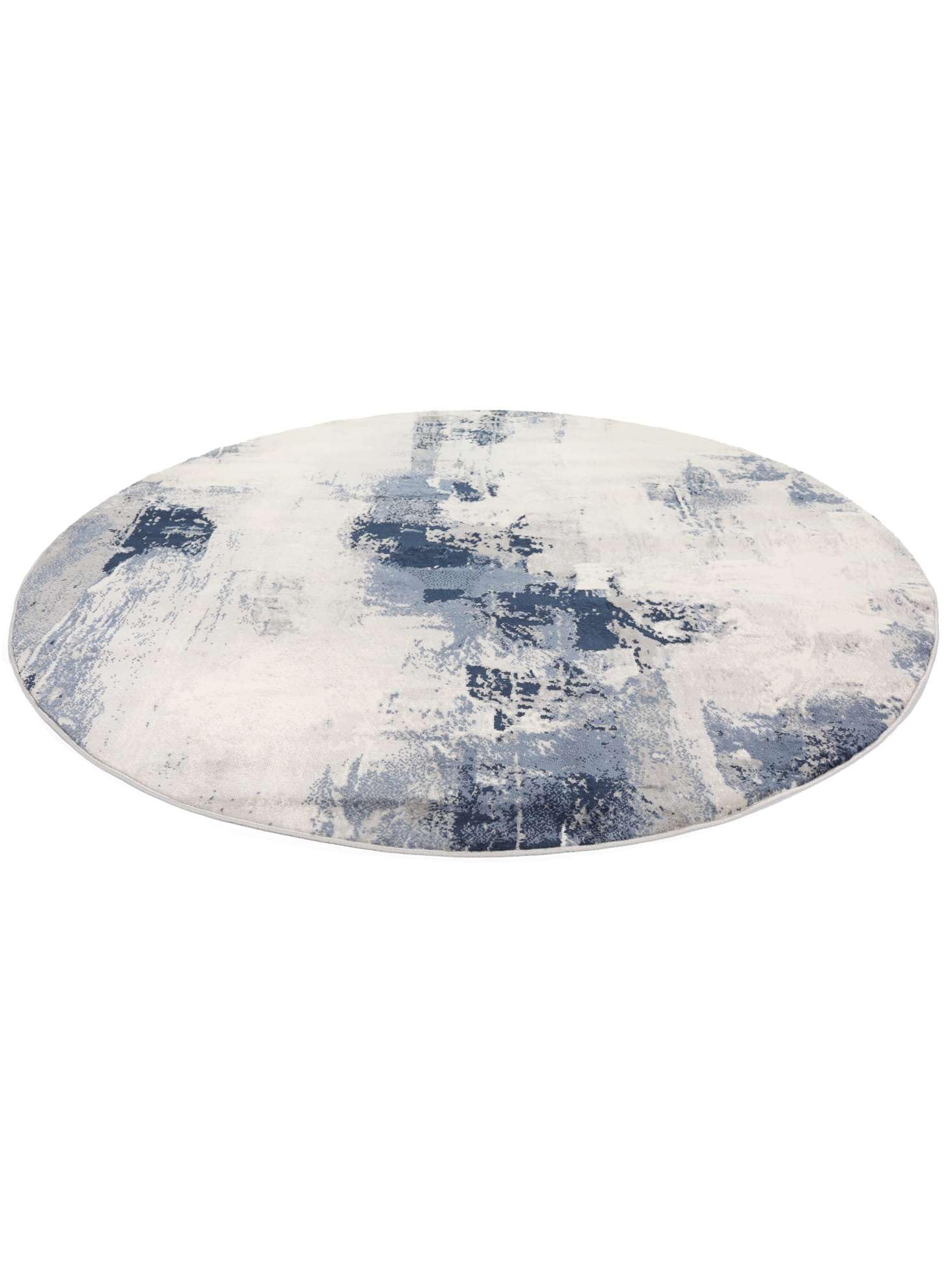 RugVista Mila Tapis, Ø 200 cm, Bleu/Gris