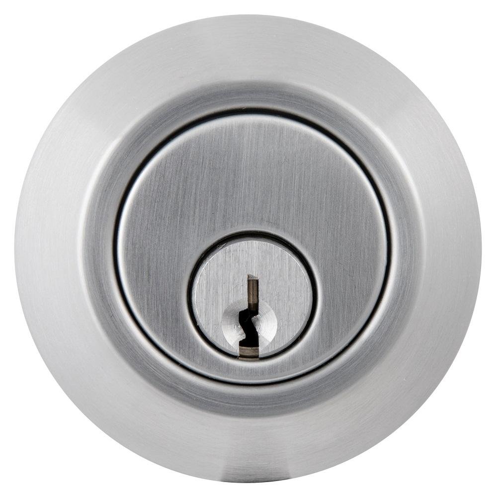 Universal Hardware Commercial 2-3/4 in. Single Cylinder Satin Chrome Heavy-Duty Industrial Deadbolt