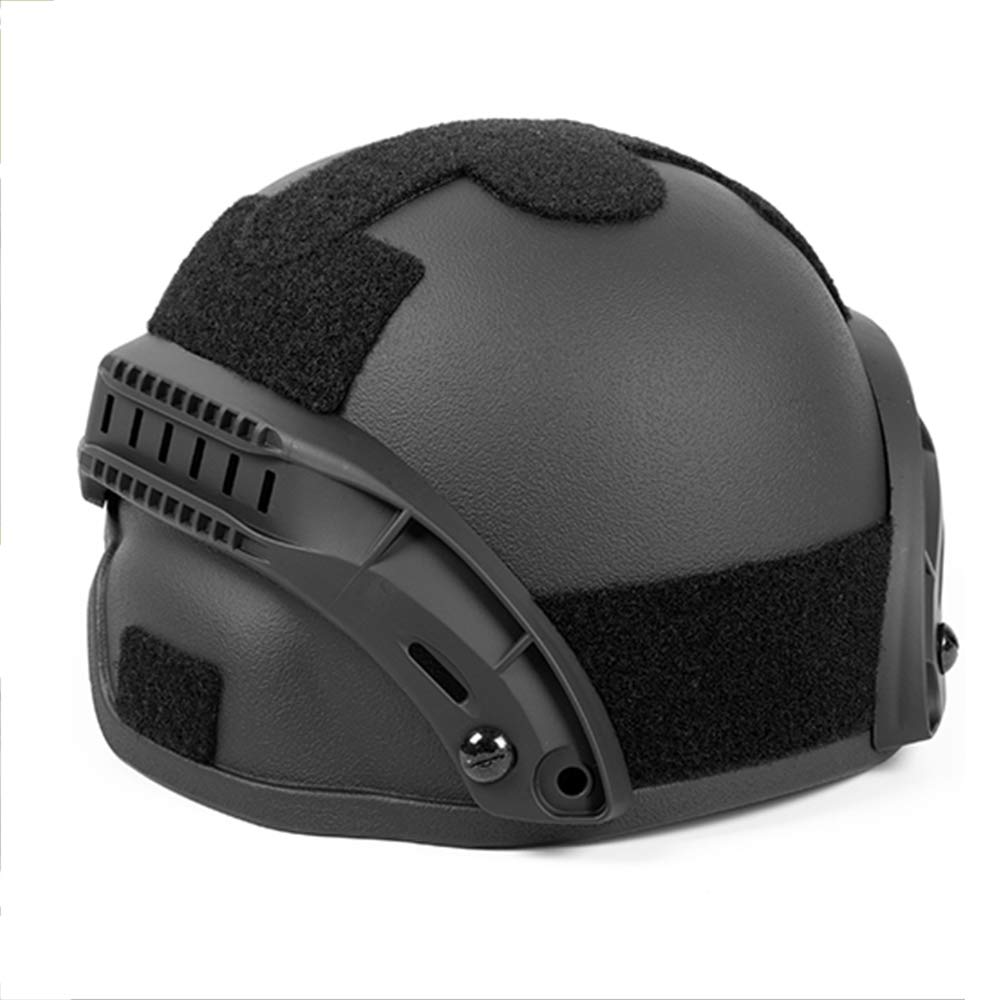 WLXW Kombination Aus Taktischem Schnellhelm MICH-2000 und Speziellem Tarndeckel, Paintball-Jagdhelm Mit Luftgewehr und Explosionsgeschütztem CS-Kriegsspielkopf