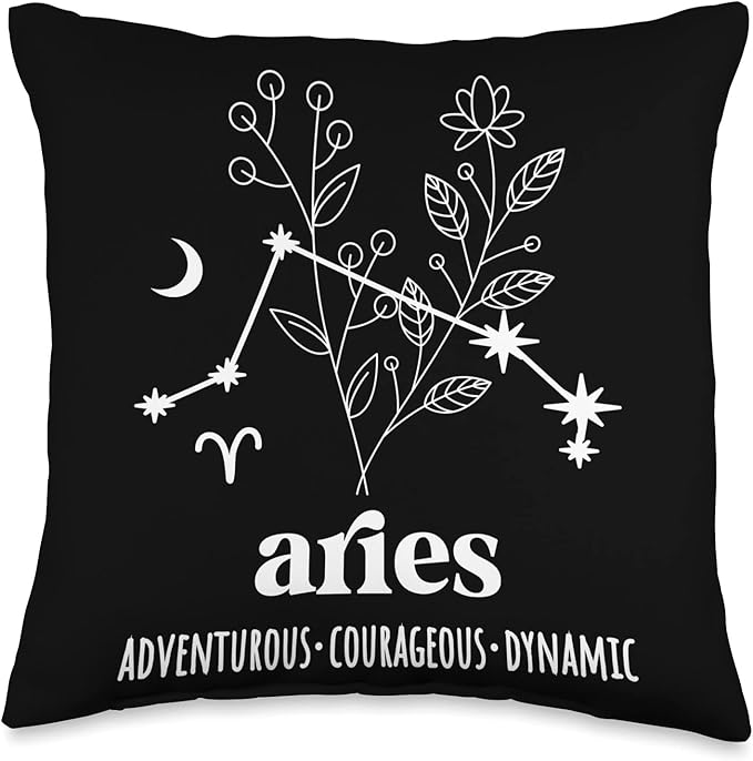 Aries Definition Aries Zodiac Sign Aries Birthday Throw Pillow