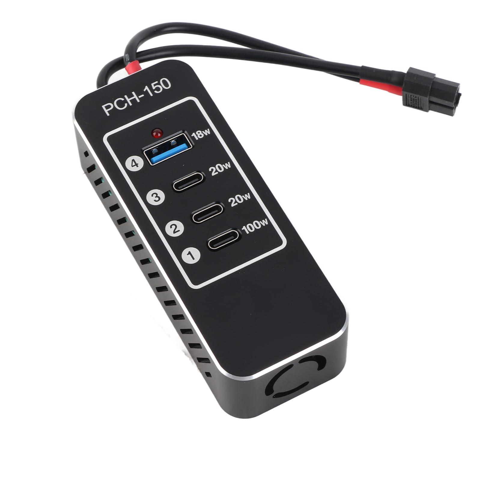 Eacam Listwa Zasilająca USB, 4-portowy Koncentrator ładujący o Mocy 158 W z 3 Portami USB C 1 Port A do Laptopa, Tabletu, Smartfona, wydajność Szybkiego ładowania, Wiele