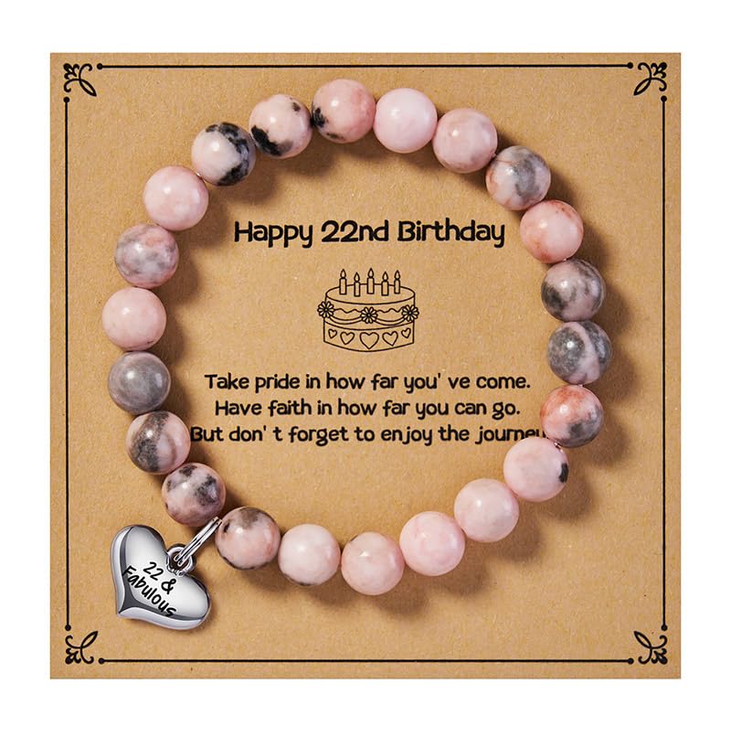 Image of MIXJOY Happy Birthday Gifts for Women, Birthday Braided Beads Bracelet Gifts for Turning Age Daughter Granddaughter Niece