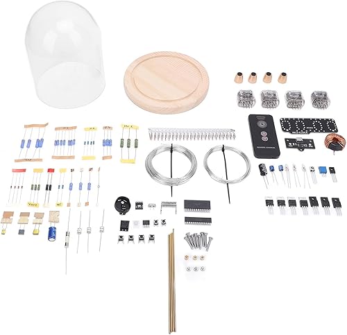 Walfront Kit de reloj de tubo de imitación Nixie Retro Cyberpunk reloj electrónico para decoración de escritorio con iluminación de estado de ánimo,