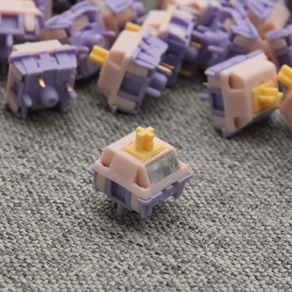 MMD Princess V4 Switch, Commutateur RGB Linéaire/Tactile Pré-lubrifié pour Clavier Mécanique Personnalisé(Tactile 48g,110PCS)