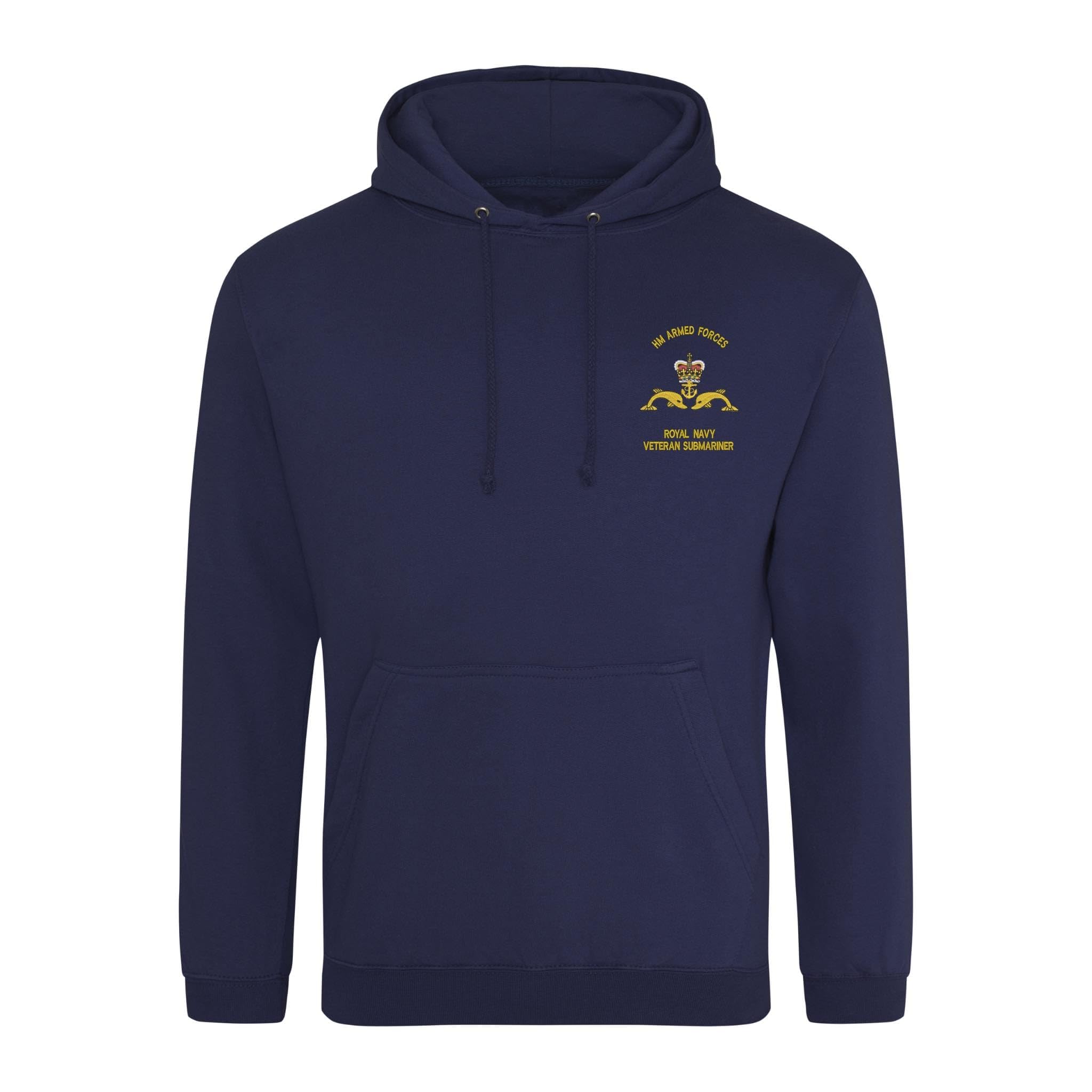 The Military Store Navy Submariner Veteran Embroidered Hoodie, Navy, Medium