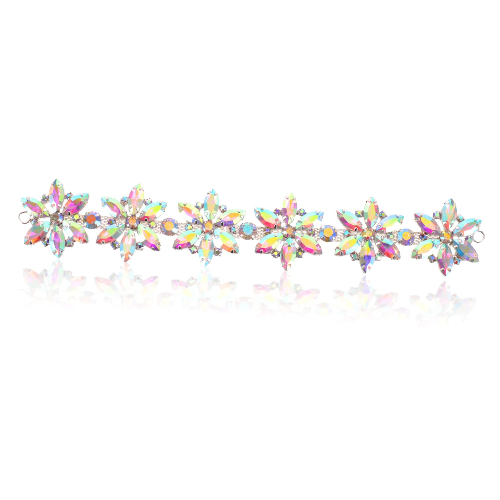 Tofficu 4 Stück Strass-applikationsgürtel Für Damen Hochzeit Braut-accessoire Dekorativer Strass-ketten-patch Für Kleidung