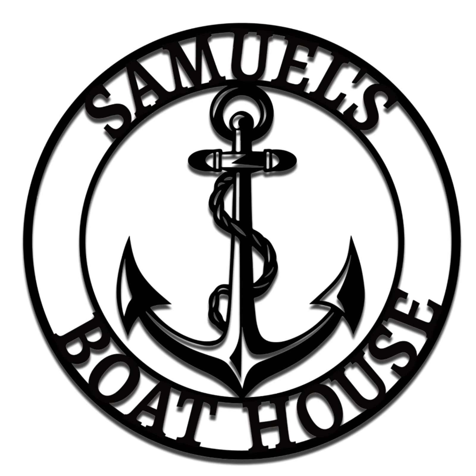 Met5kdm Anchor Personalized Metal Name Sign,Custom Nautical Metal Wall Art,Hanging Wall Decoration For Lake House Man Cave Cabin Backyard Home,Welcome Sign