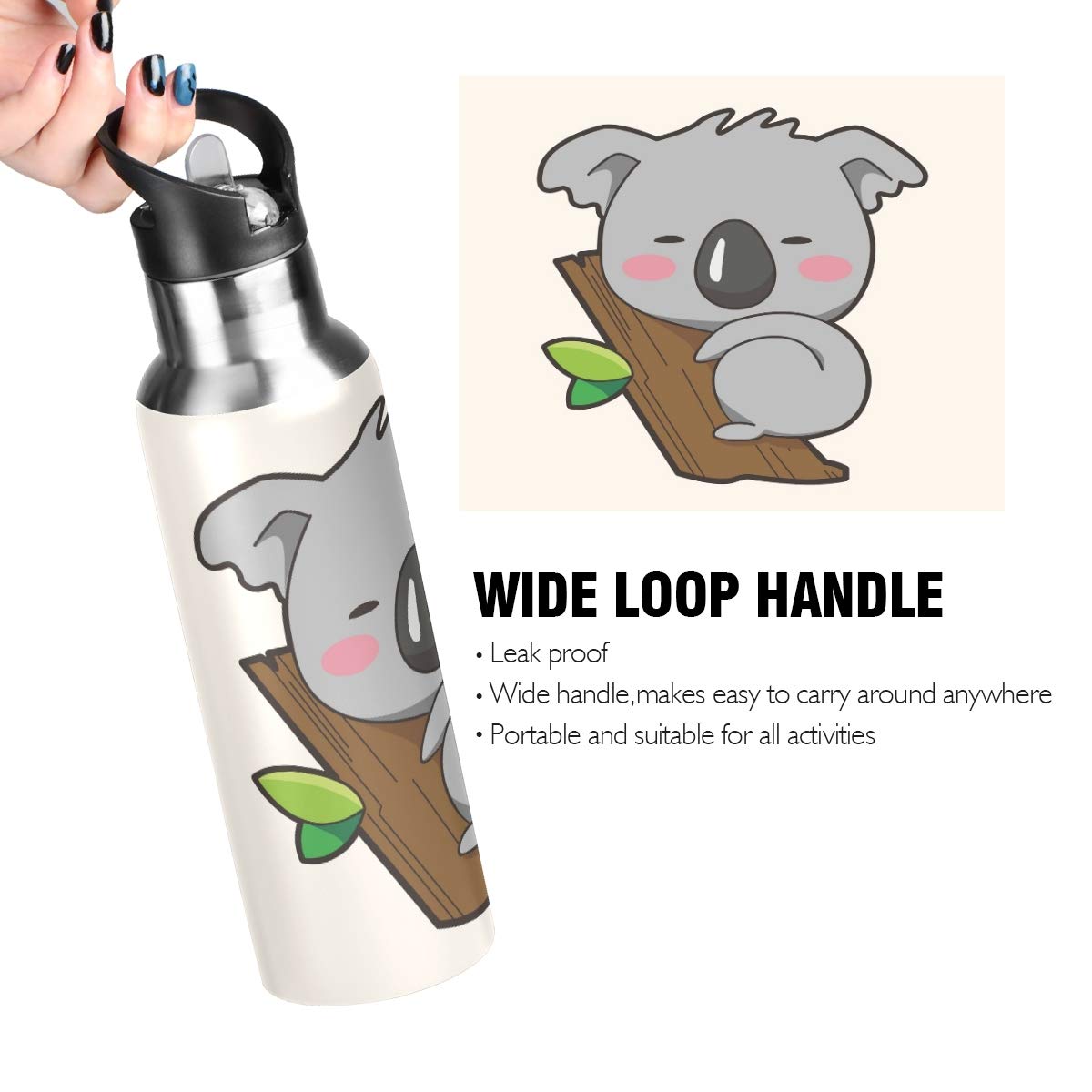 Borraccia Termica MNSRUU Con Design Polli - Doppia Parete 600ml