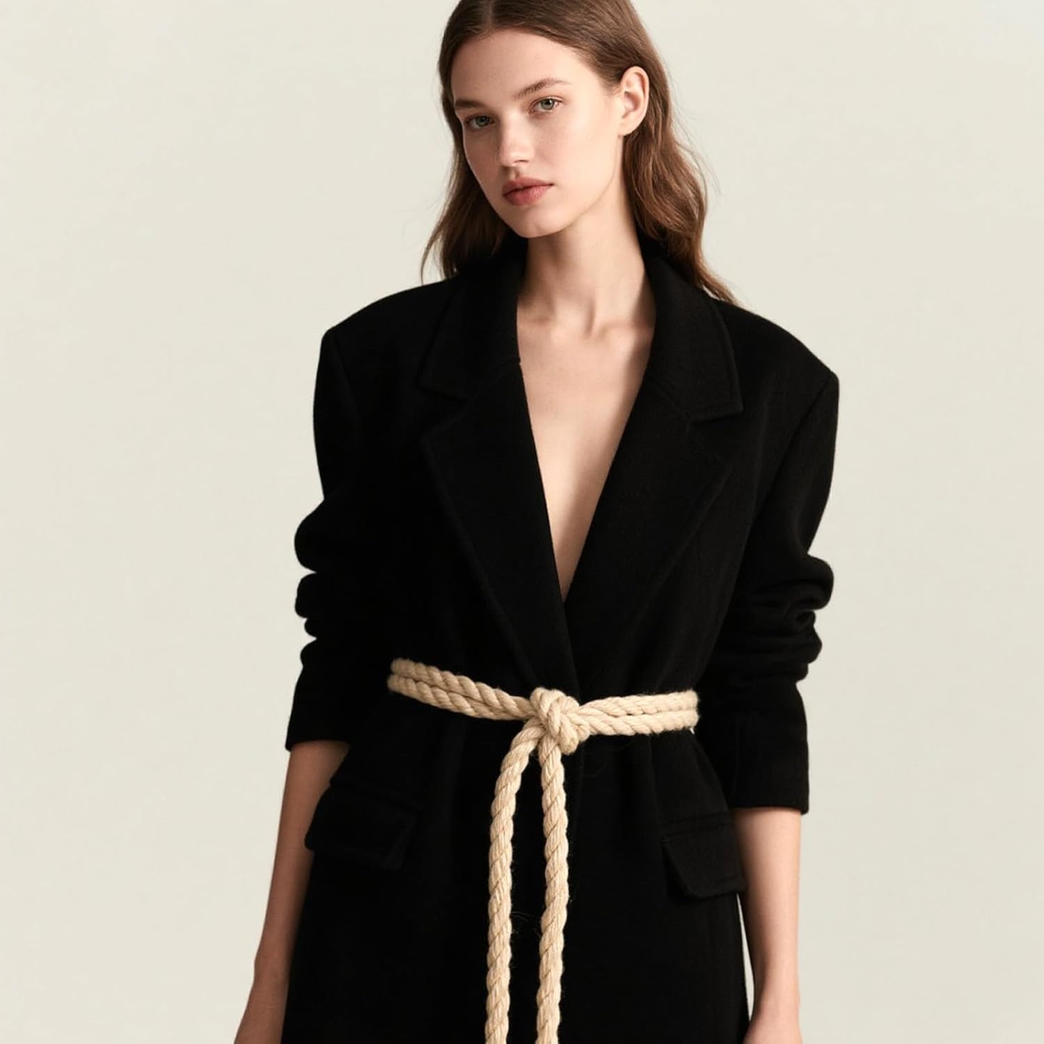 Simple Cotton Long Waist Rope Tie Belts for Women Dresses Tassel Braided Boho Crochet String Belt for Jeans Jackets - Image 3