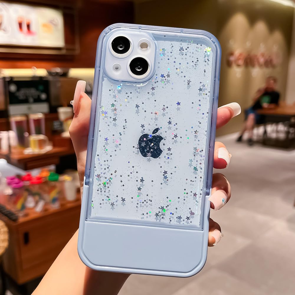 ブラスタ　晶　スマホカバー Amazon.co.jp: キラキラ輝くグリッタースター透明スタンド