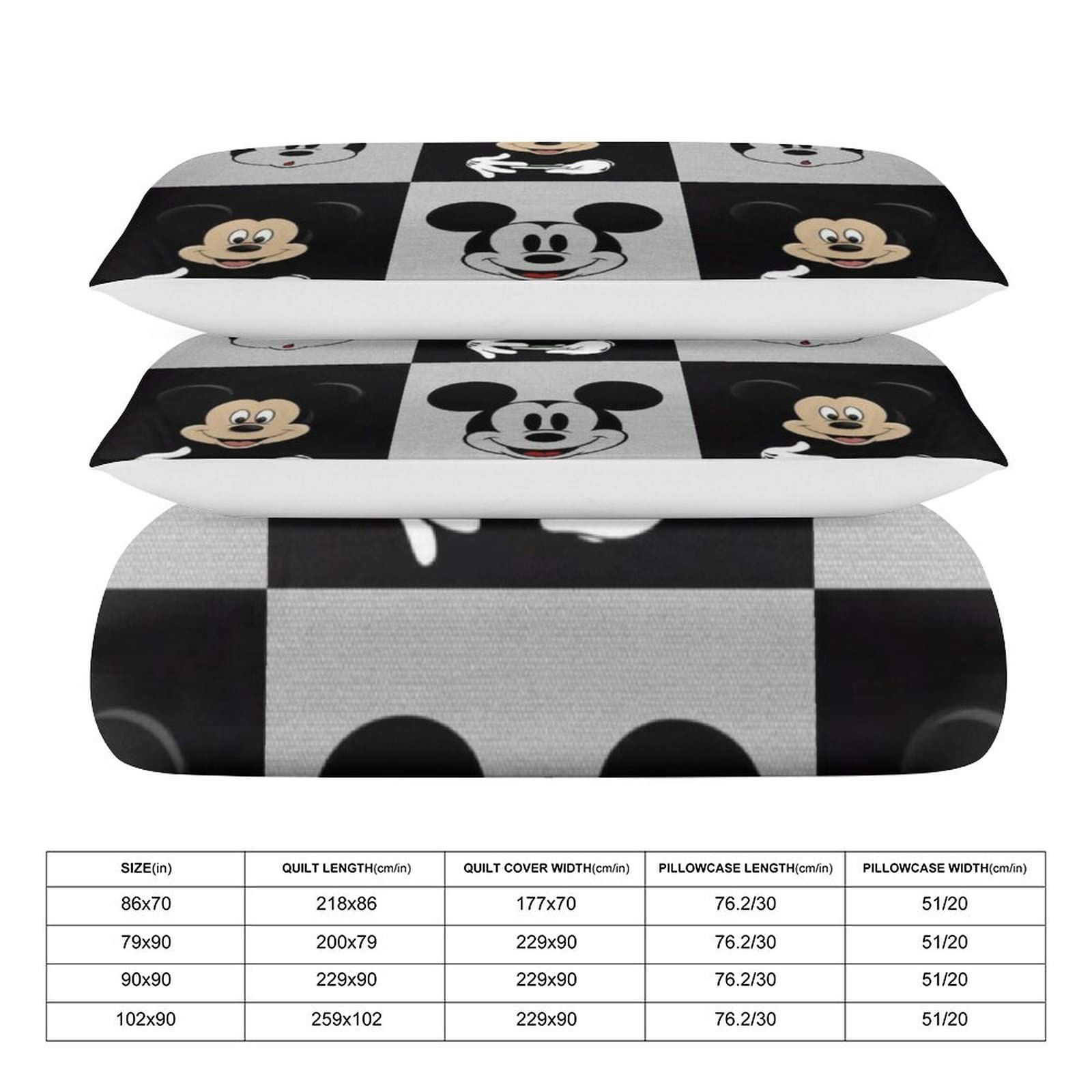 ミッキーマウス 枕カバー、ボックスシーツ 2点セット （シングル