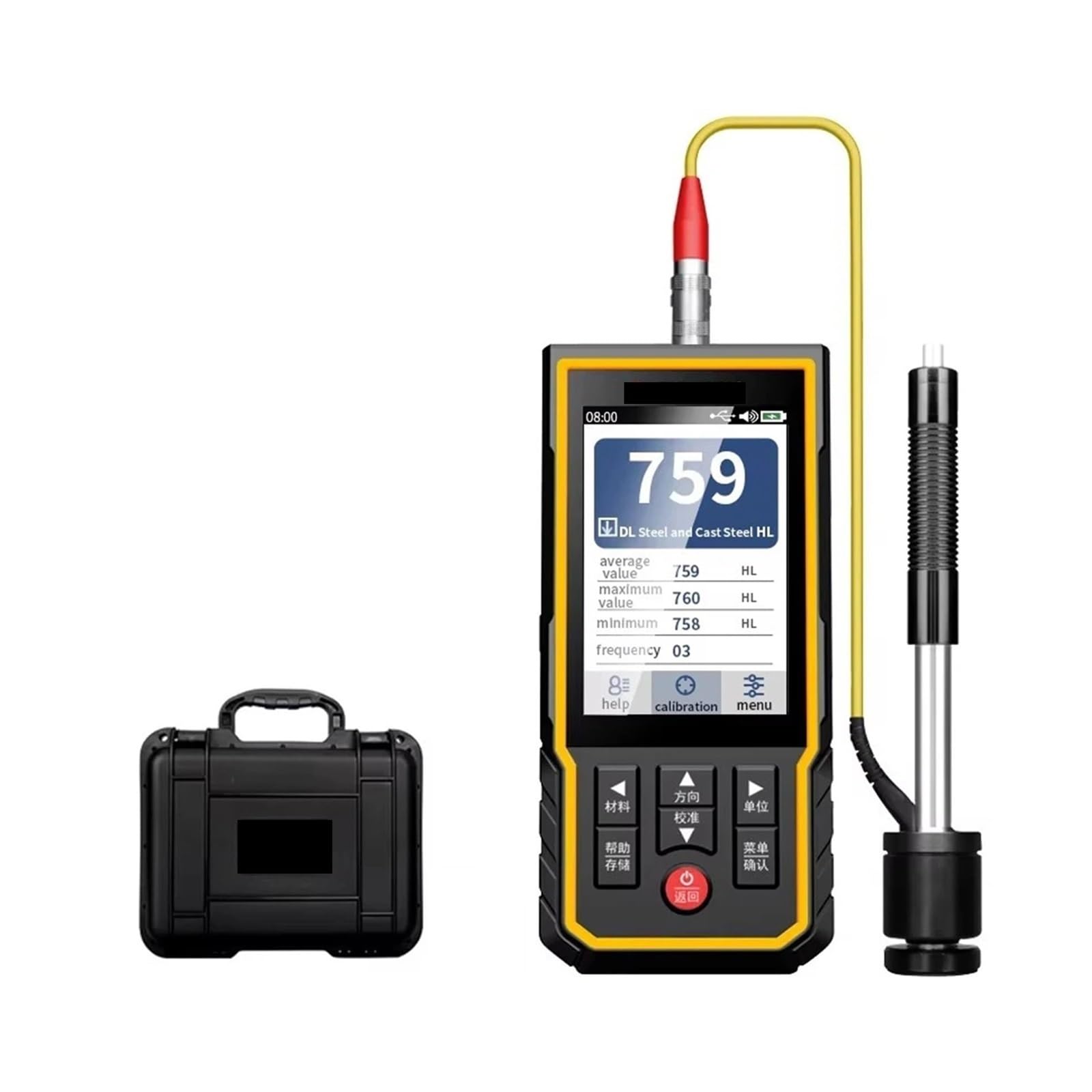 Hardness Tester Leeb Hardness Tester Durometer Portatil Measure Pipe Steel Plate Mould Metal Hardnes Meter(A)