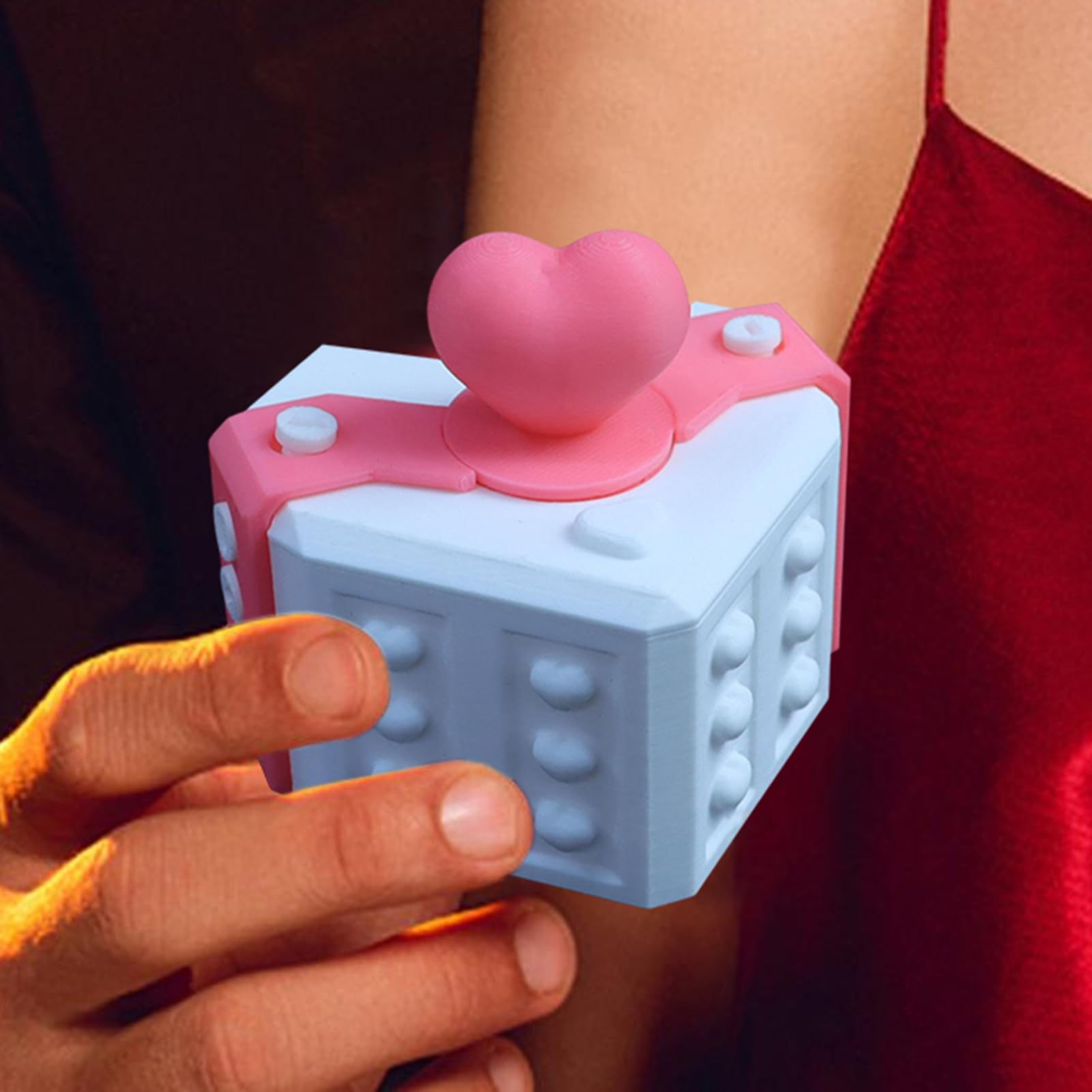 Caja de regalo de broma, con tornillos, creativo e interesante impreso en 3D, molesto para cumpleaños, vacaciones, día de San Valentín, adornos de escritorio para el hogar (A)