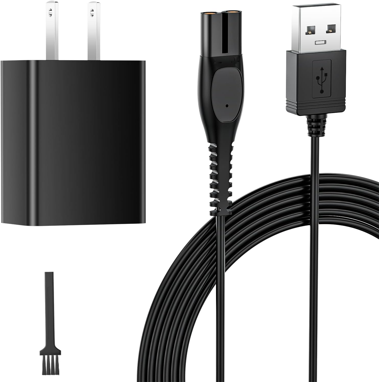 Charger Compatible with Philips Norelco OneBlade QP2724 QP2834 MG5910 MG7910 MG9510 MG9520 PQ888 PQ889, Power Cord for Norelco Shaver 2400 3600 USB-A Charging Cable with USB Charger, Pno-UCCU