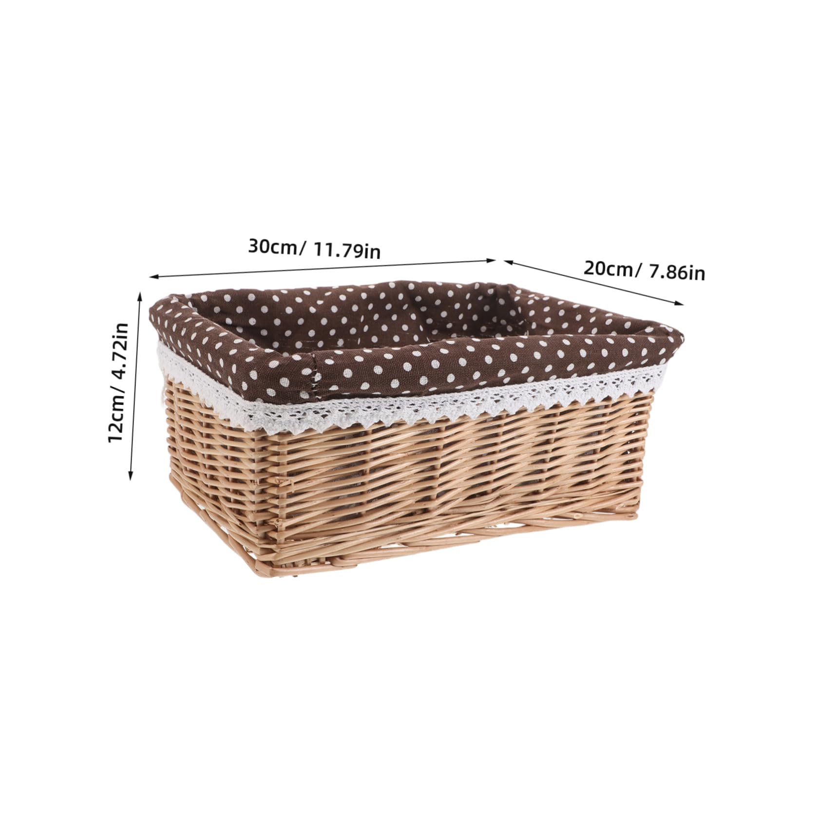 Ciieeo Rectangular Container for Organizing Snacks Books and Sundries Kitchen Bedroom Living Room Elegant Handwoven Design