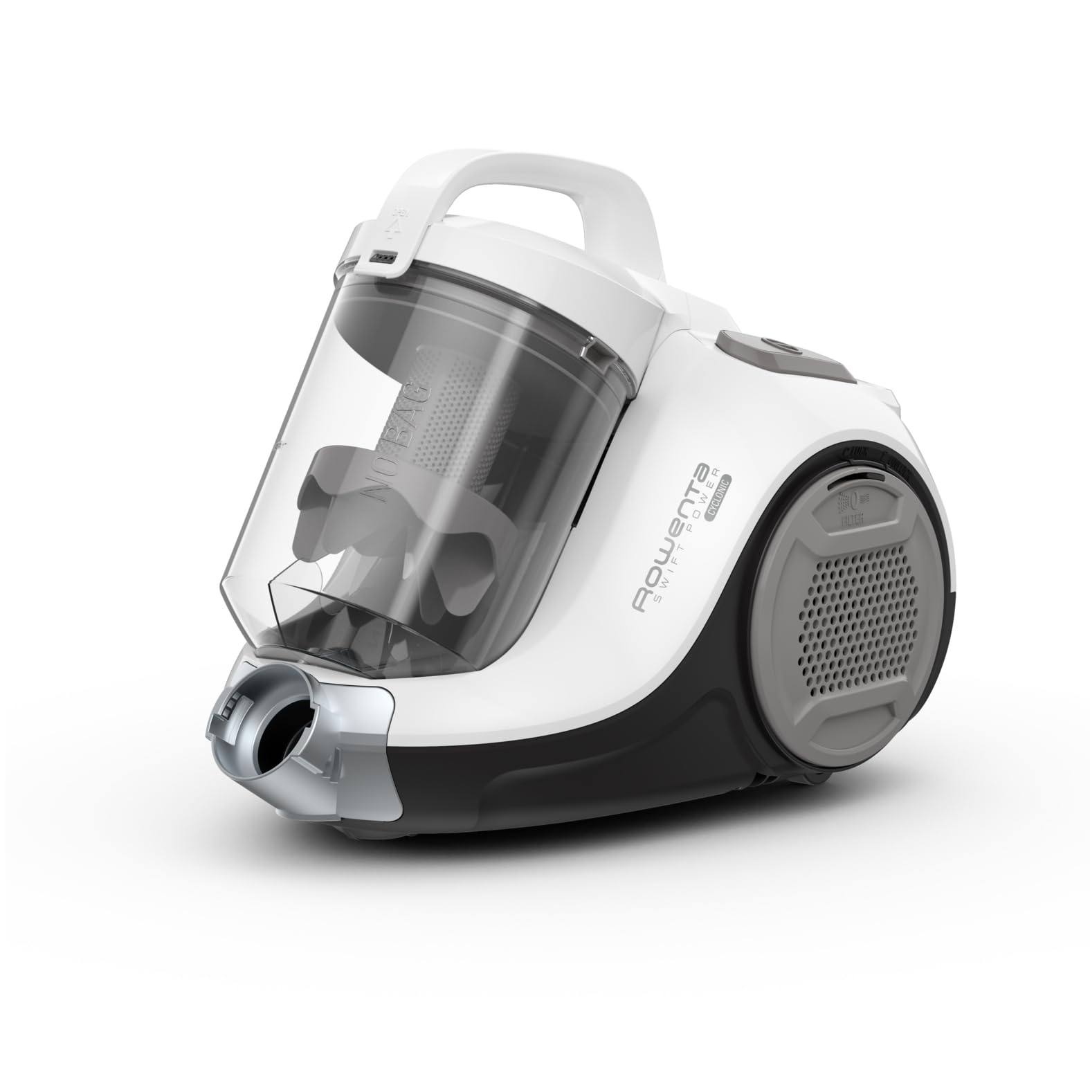 Rowenta Swift Power Cyclonic, Aspirapolvere a Traino Senza Sacco, Teconologia Ciclonica, Animal Kit, RO2957