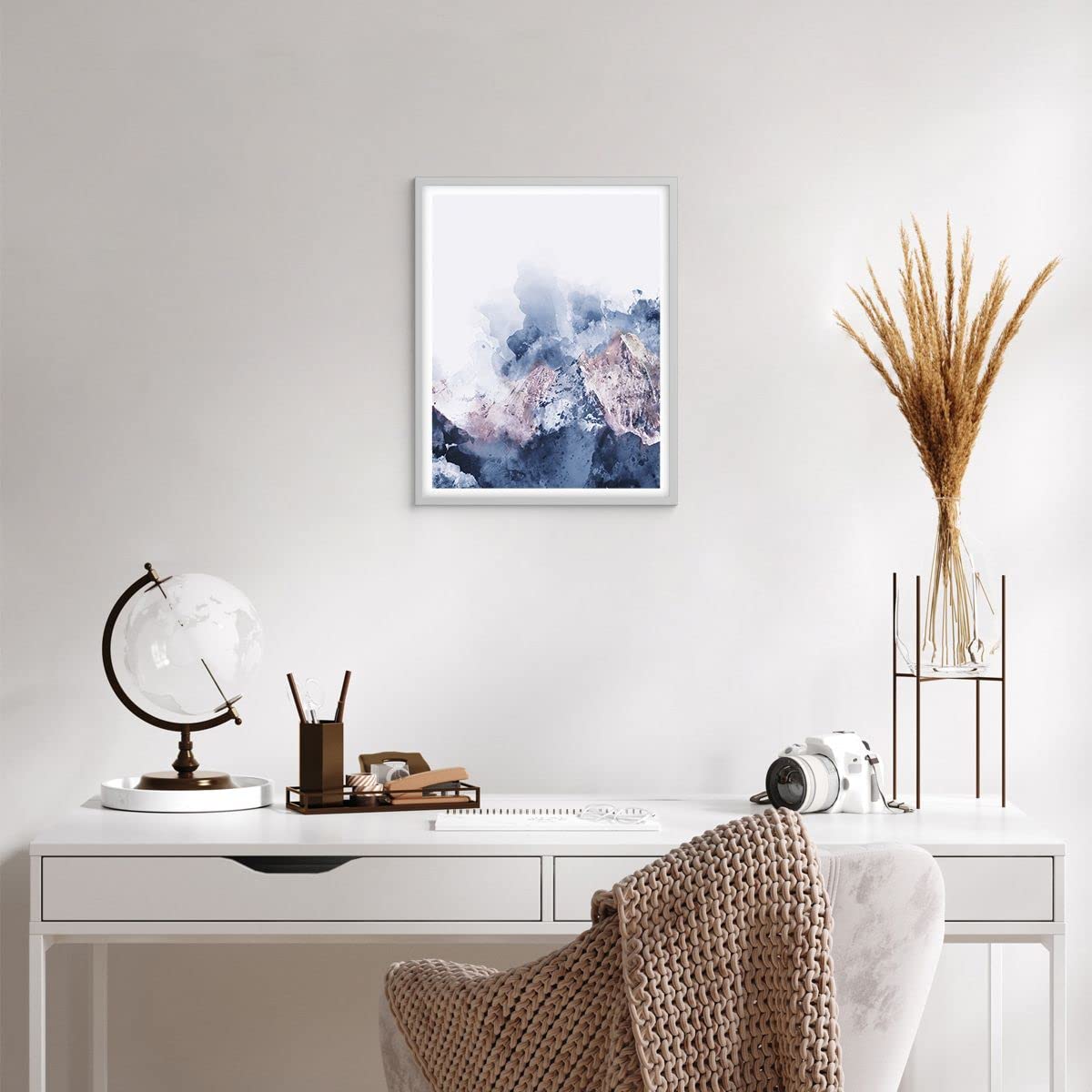 ARTTOR Poster Cadre Blanc 40x50 cm Affiche Abstrait Paysages - 3886 - P2W