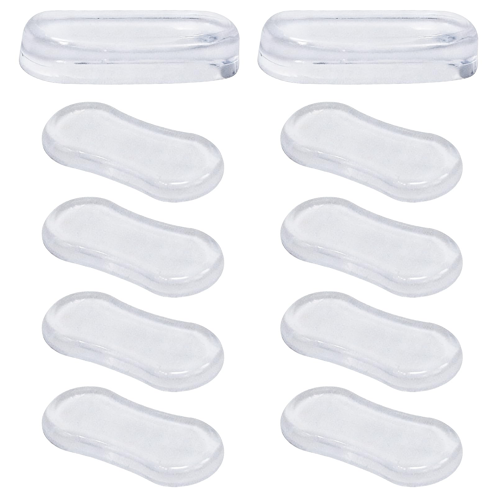 10Pcs Toilet Seat Buffers, Toilet Seats Fittings, Replacement Cushioning Pads for WC Seats, Sticky Dampers for Quiet Closing, Anti-Slam Noise Reduction for WC Buffer Clear for Home