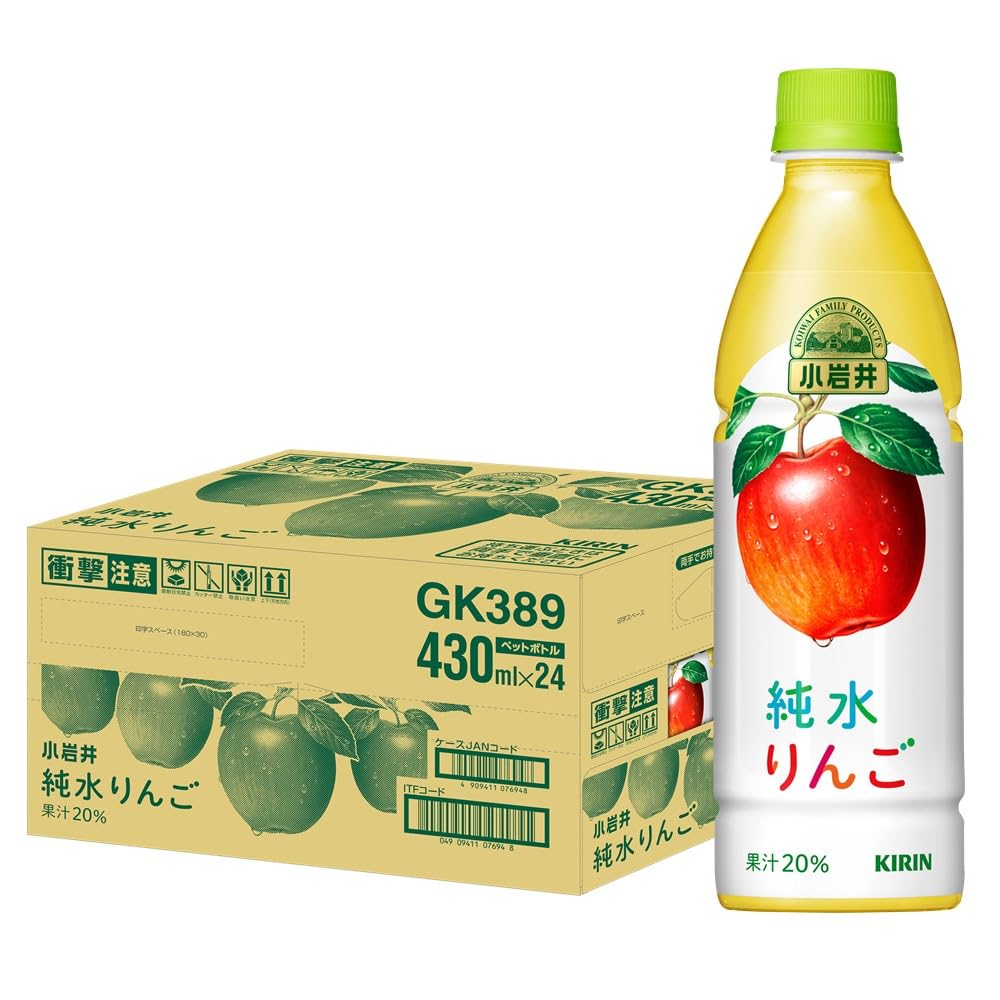 Amazon.co.jp: 小岩井 純水りんご 430ml PET×24本 : 食品・飲料・お酒