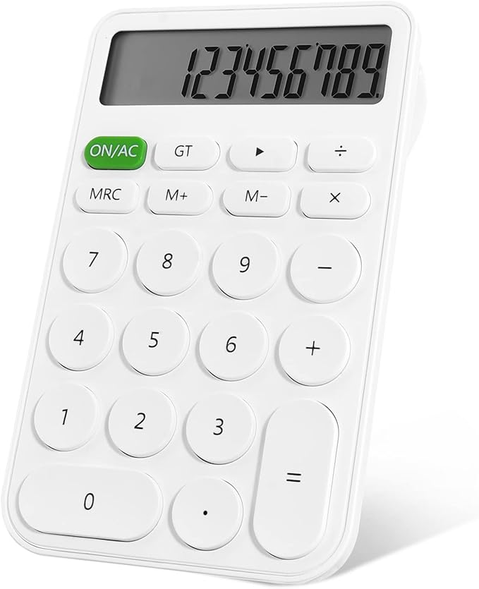 EooCoo Desktop Calculator for Students,12Digit LCD Display Basic Desk