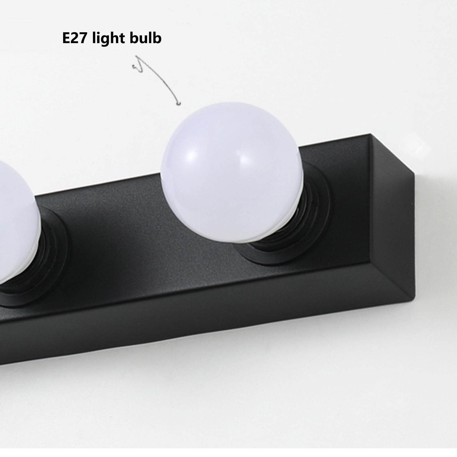 LED Bad Spiegelleuchte Wandlampe Indoor Wasserdichte Wandleuchte Hollywood Stil Wandbeleuchtung Moderne Lange Wandleuchten für Schminklicht Beleuchtung (Weiß-Warmes Licht,40cm 3-Glühbirnen)