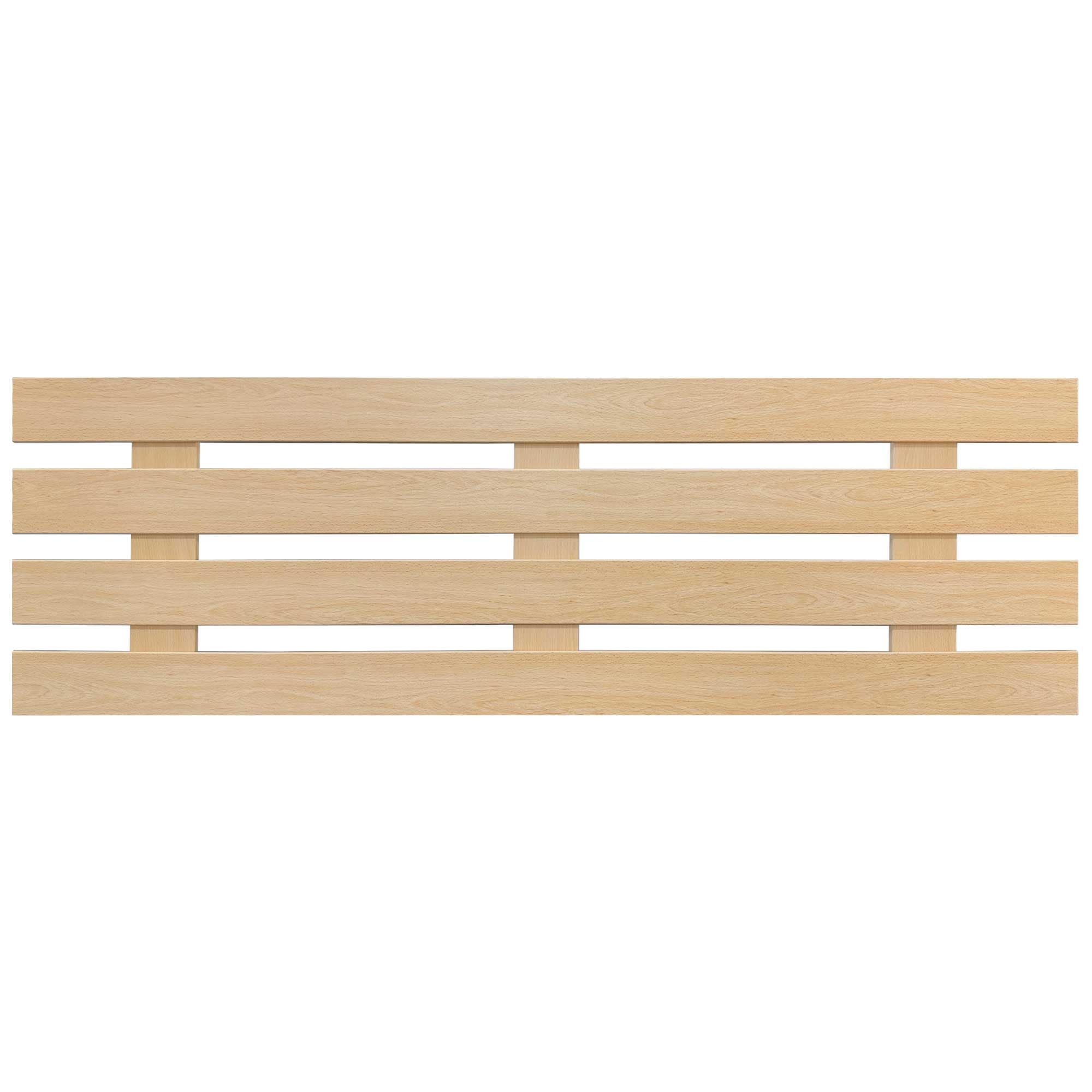 DHOME Cabecero de Madera Horizontal 4 DM Reciclado Estilo Palet Dormitorio Cama Moderno Herrajes incluidos (Madera Natural, 140cm)