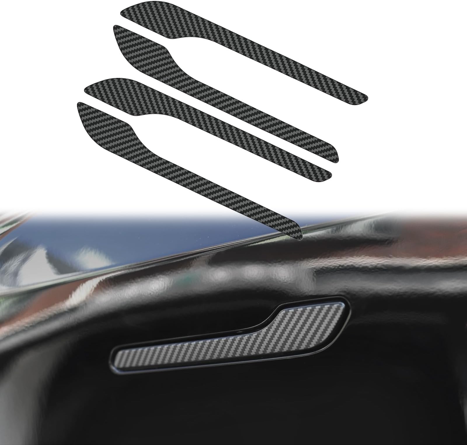 Leeiion Tesla Model 3/Y Door Handle Cover 3K Real Carbon