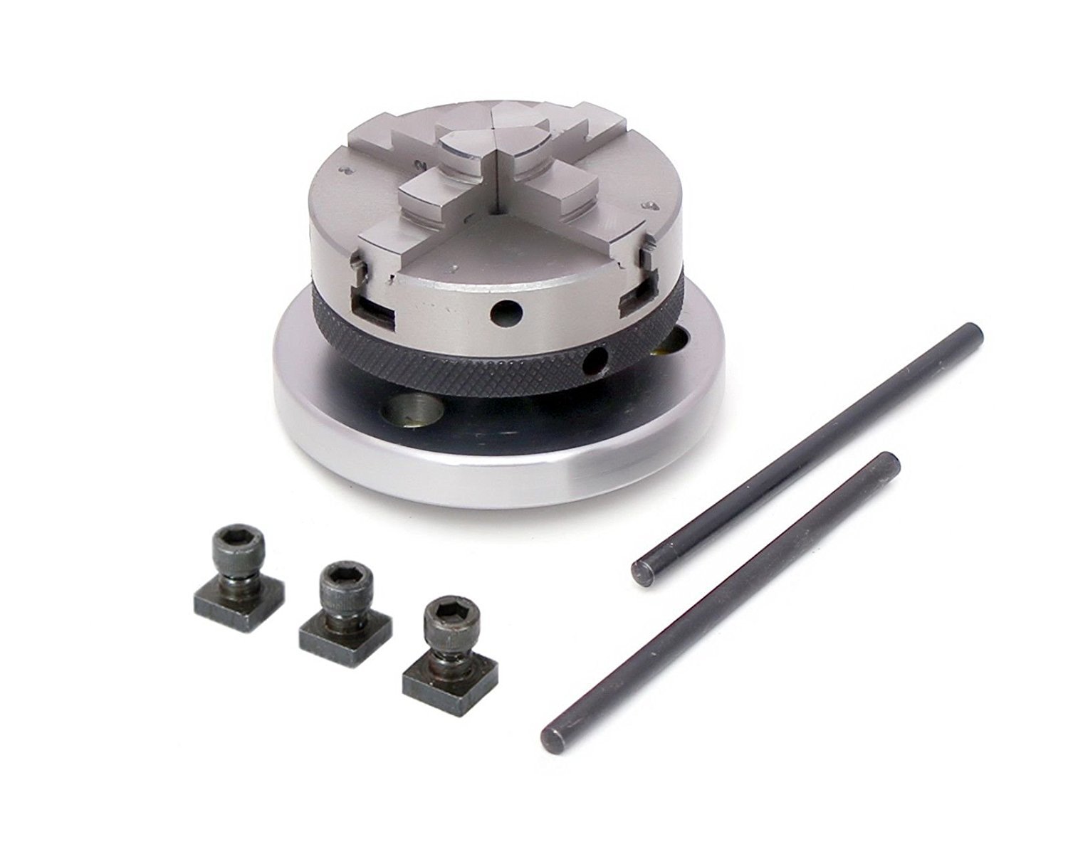 Mandrin autocentrant 65mm à 4 mâchoires avec plaque arrière pour fraisage précis