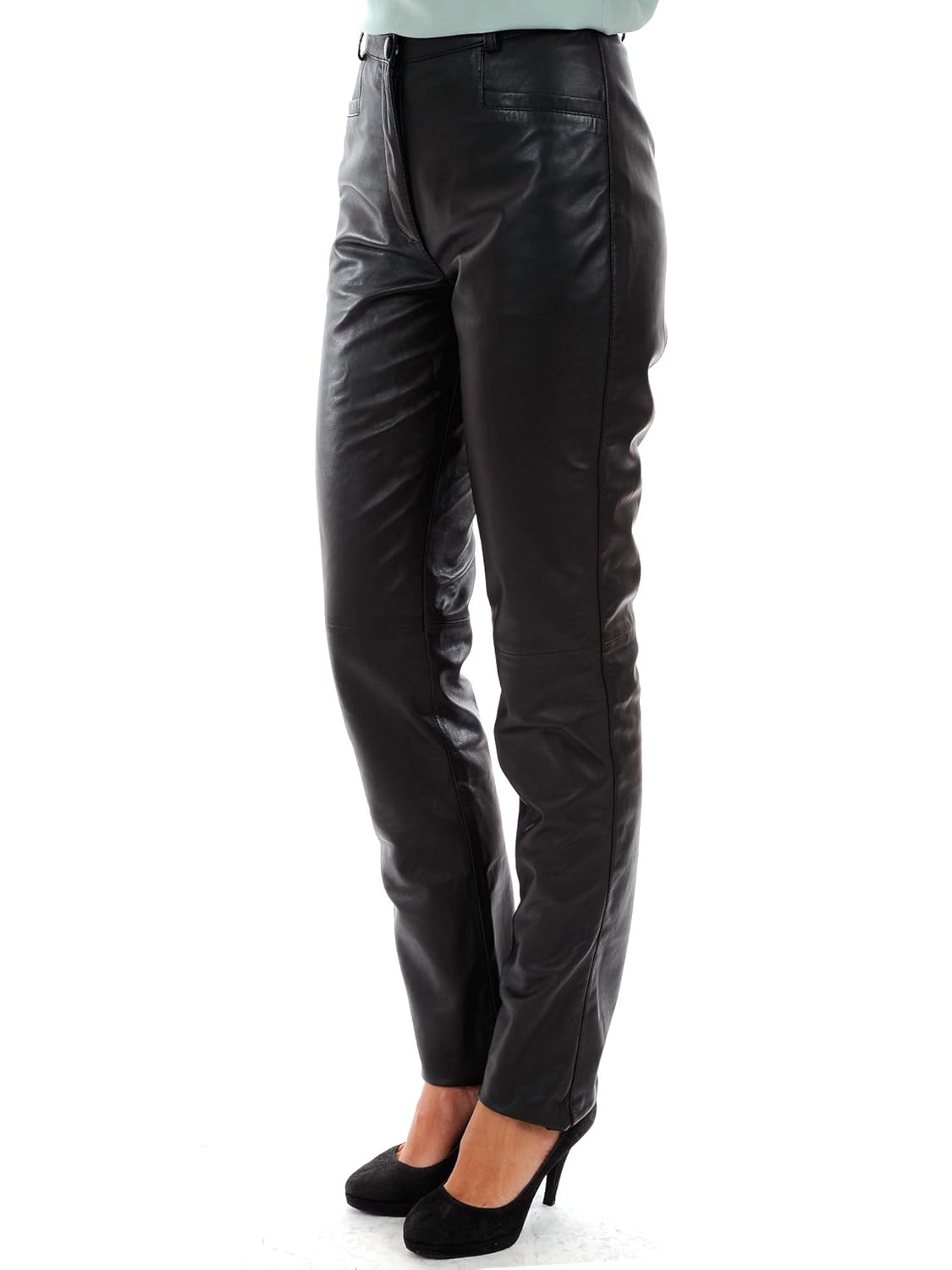 brandMe Womens Leather Pant Genuine Lambskin Skinny Slim fit Leather Pants MP117