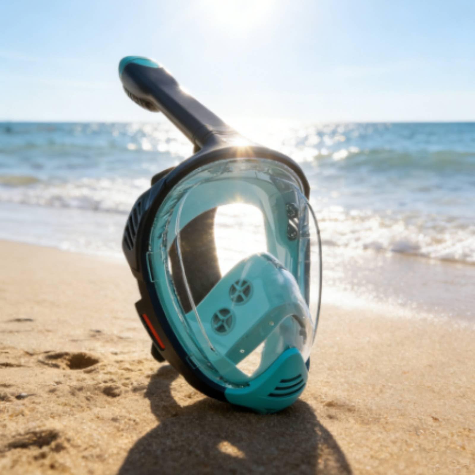 KESOTO Máscara de Snorkel de Cara Completa Gafas Tubo Visor Plegable con de Respiración Seco y Ajuste Facial Adecuada para Adultos y Niños en Natación