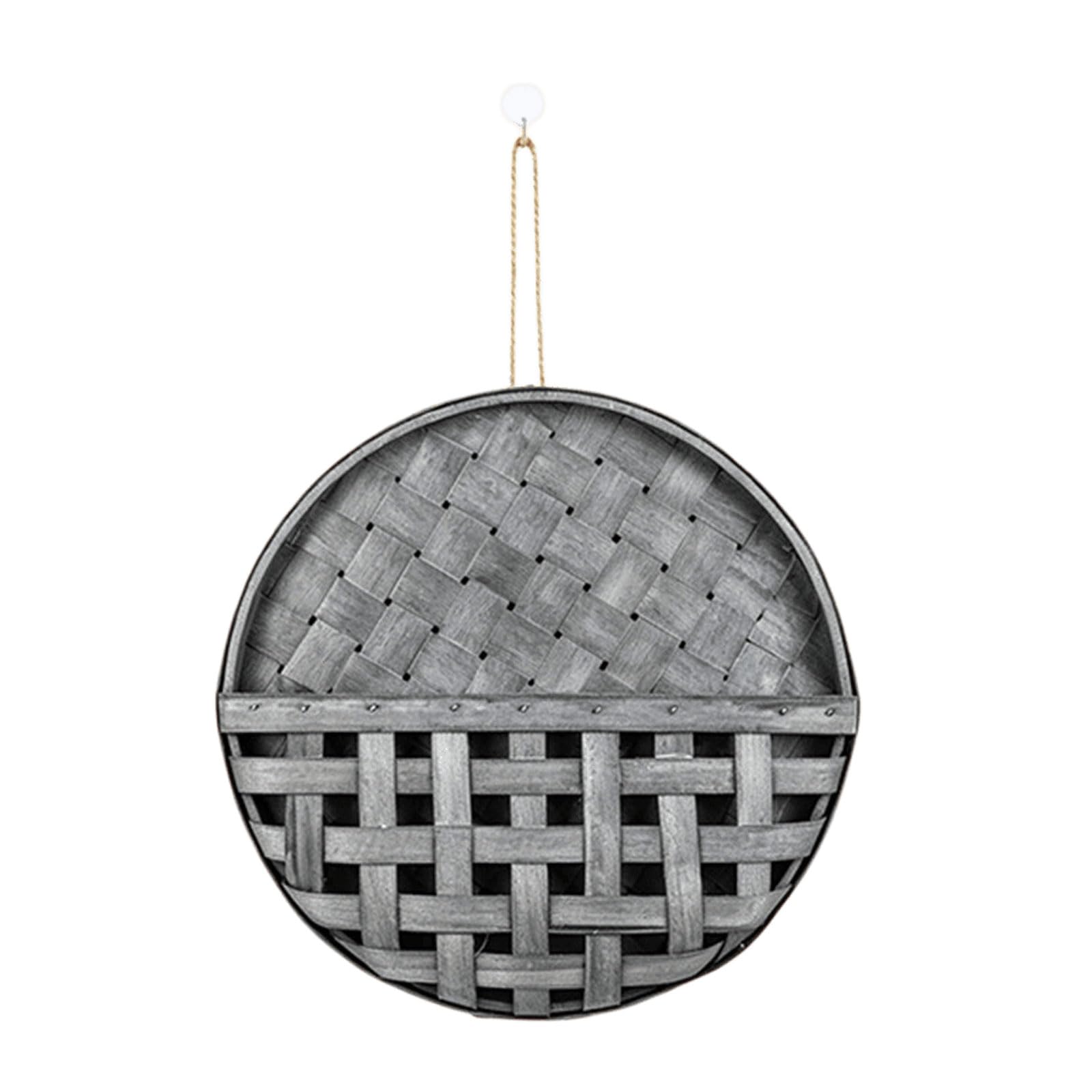 Fascinating Wood Hangings Basket Rural Home Decoration for Indoor and Decorative Storage in Modern Bucolic Interiors Old Wall Hangings