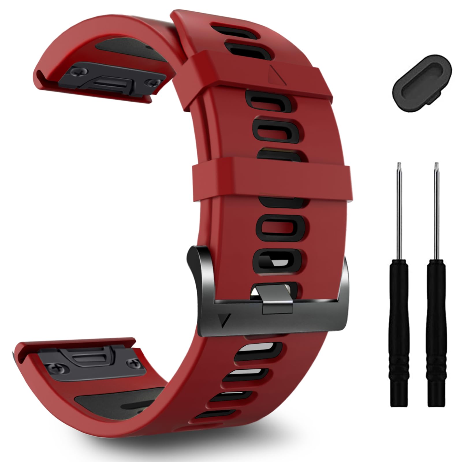 ZPJPPLX 26mm Easy Fit Watch bands For Tactix 8/Fenix 8 7X Pro 6X 5X,Soft Silicone Sport Straps Compatible for Garmin Tactix8/7/Fenix 6X Pro/5X Plus/Enduro3 2/Descent Mk2i/3i Epix Pro quatix 8 51mm