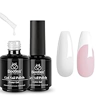 Vista 48 de Beetles Esmalte de uñas en gel, 1 unidad de 15 ml/0.5 oz, color natural, esmalte de uñas en gel neutro, color durazno (Peach), esmalte translúcido