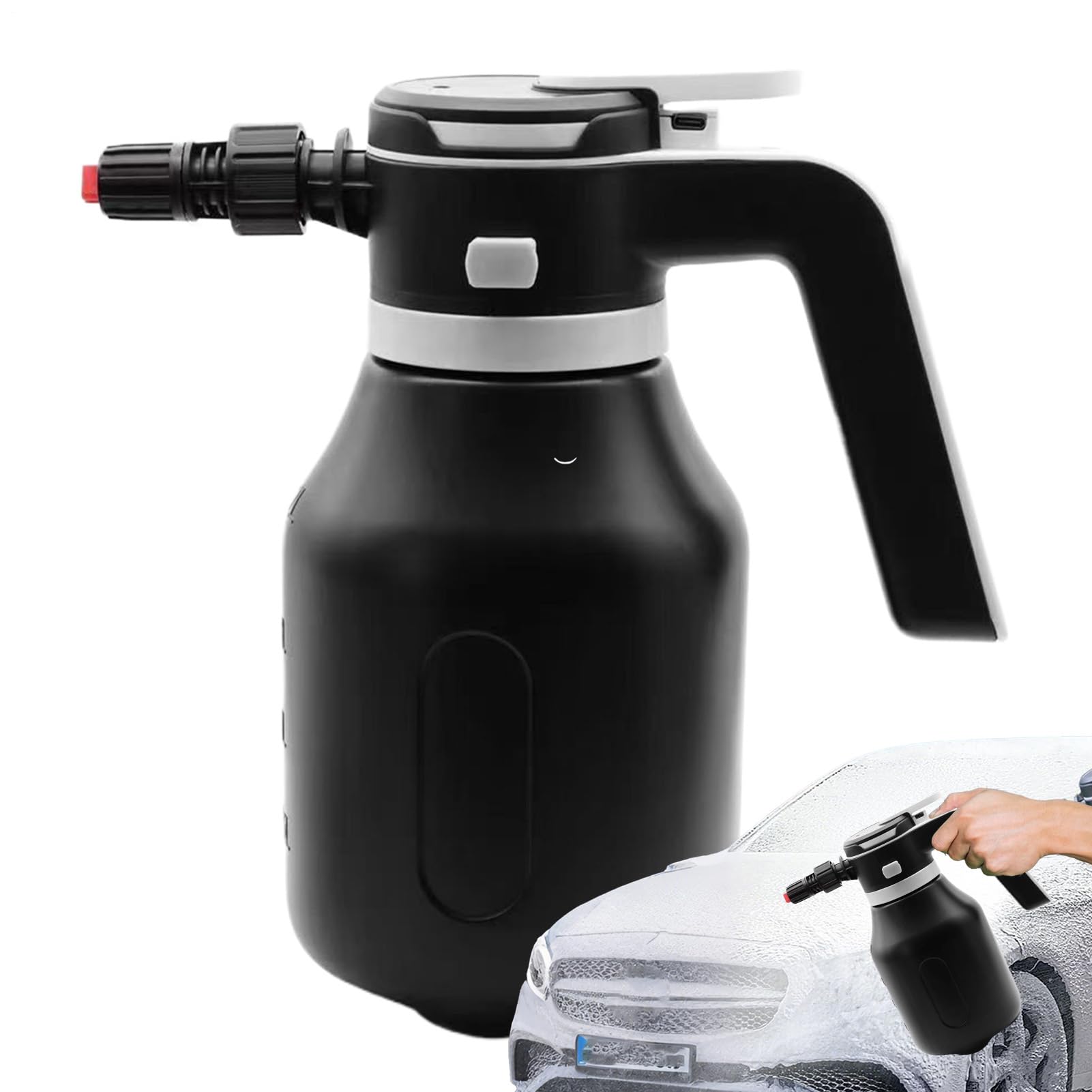 Espumador eléctrico inalámbrico para detallar | Pulverizador de espuma recargable para lavado de autos para el hogar, césped, patio, entrada, plantas, riego de jardín