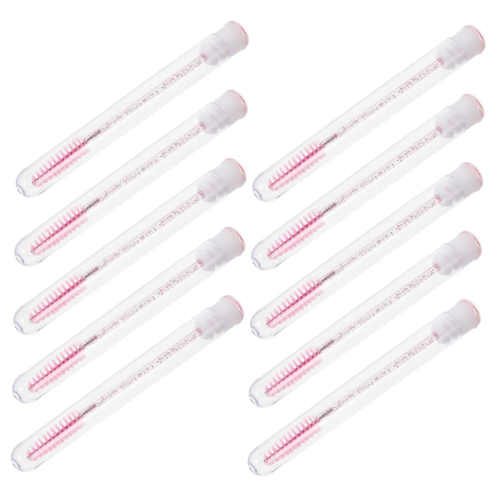 FRCOLOR Elegant Diamond-print Mascara Brush 10pcs Disposable Eyelash Tools for Women