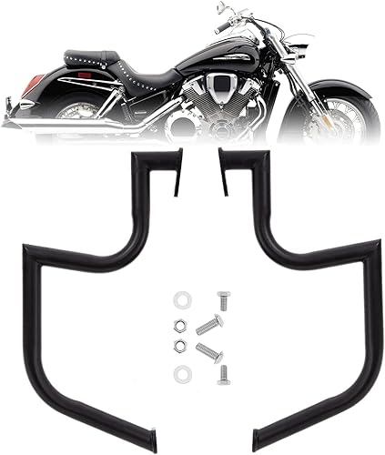 Barra de choque para VTX 1800 VTX1800N VTX1800R VTX1800R VTX1800S VTX1800 Honda (negro mate) disponible en Yaxa Peru