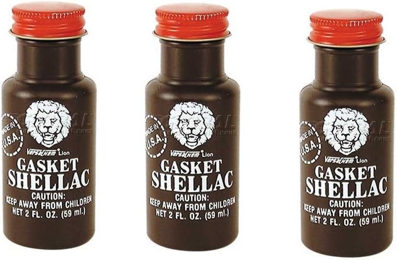 VersaChem Gasket Shellac 1013319574, 2 Fluid Oz Bottle Pack of 3