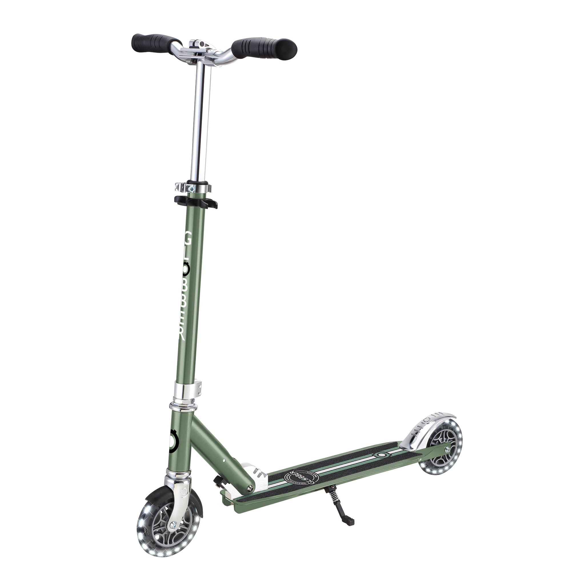 Globber - Flow Element Lights - Trottinette Pliable 2 Roues pour Les Enfants à partir de 5 Ans et Ados