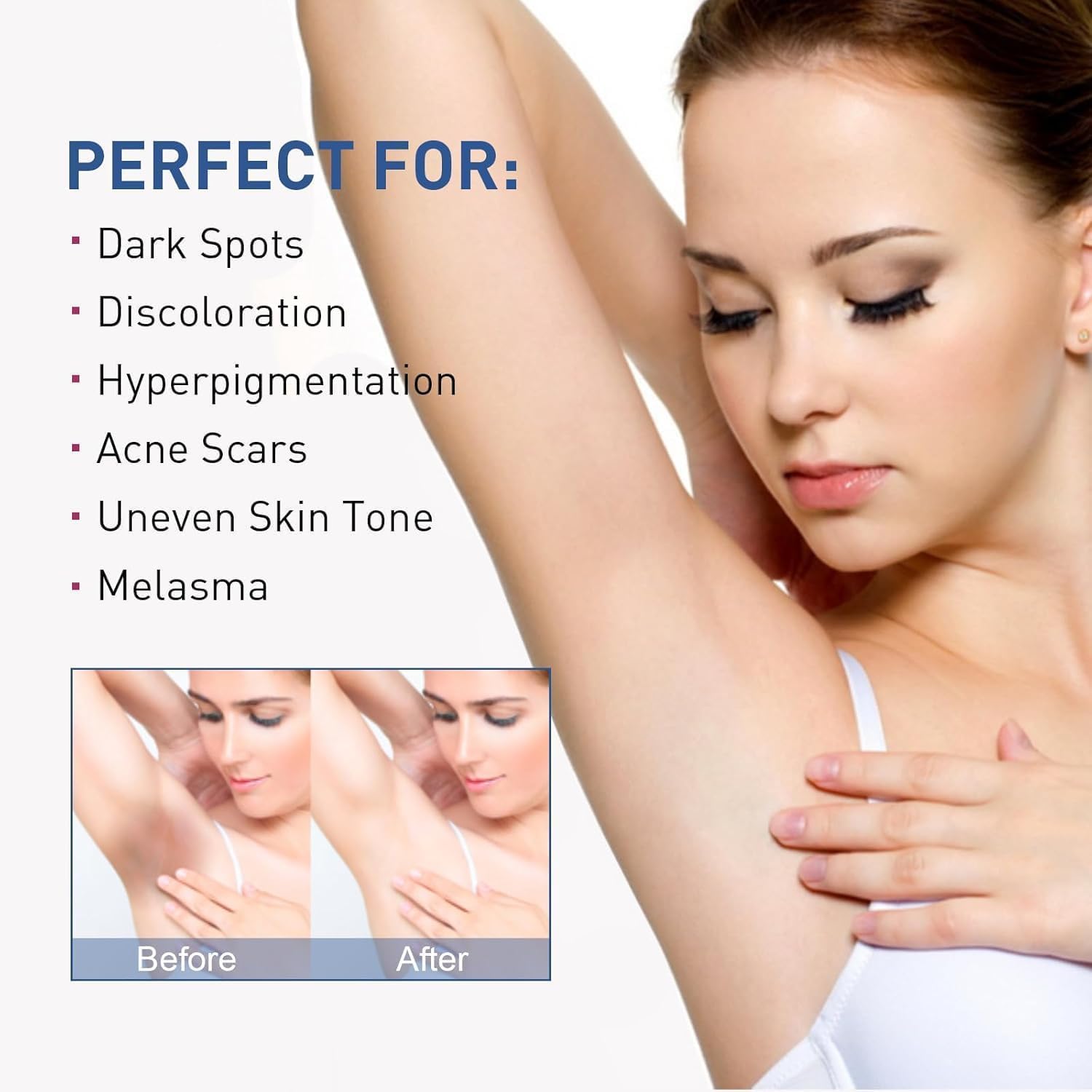 Crema schiarente e deodorante per ascelle, crema scurente e riparatrice per i genitali, lozione idratante per la cura delle ascelle, uniforma il tono della pelle, adatta a tutti i tipi di pelle
