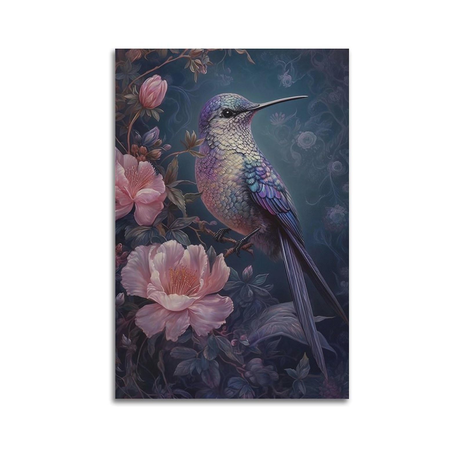 HUIYHB Animal Poster Bird in The Bush Poster Decorative Painting Canvas Wall Posters And Art Picture Print Modern Family Bedroom Decor Posters 20x30inch(50x75cm)